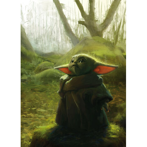 Papier peint panoramique enfant Mandalorian Grogu Acrylique (1/5)