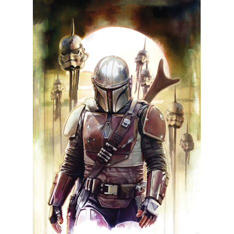 Papier peint panoramique moderne Star Wars The Mandalorian Grand Empaleur (1/4)