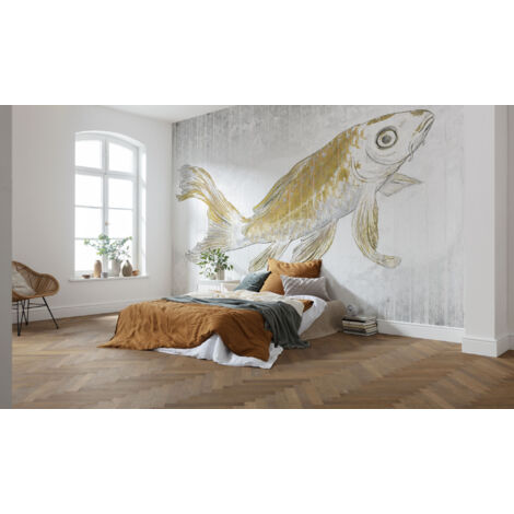 Papier peint panoramique modern Koi Doré (1/4)