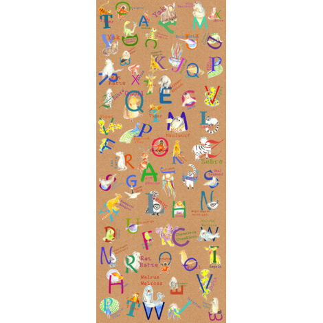 Papier peint panoramique enfant Panneau Animaux A-Z (1/4)