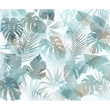 Papier peint panoramique méditerranéen Aqua Flora (1/5)