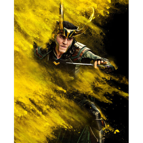 Papier peint panoramique moderne Loki Poussière Jaune (1/4)