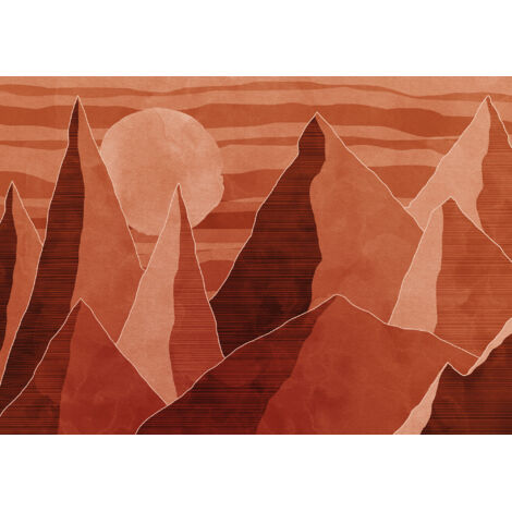 papier peint panoramique désert orange chaude  - Sanders & Sanders (1/5)