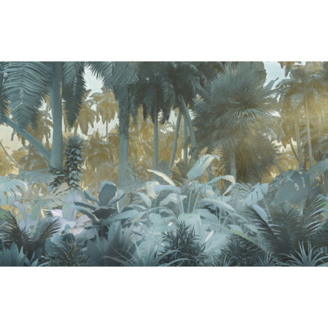 Papier peint panoramique classique,modern,naturel Jungle Brumeuse (1/4)