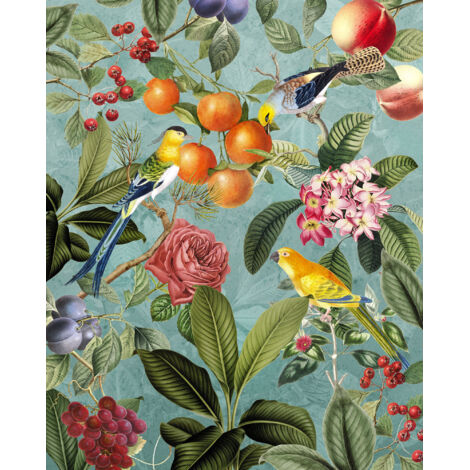 Papier peint panoramique modern Oiseaux et Baies (1/5)