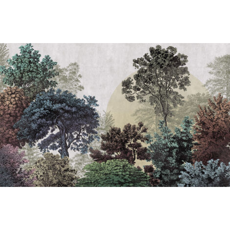 Papier peint panoramique modern Bois Brumeux (1/5)
