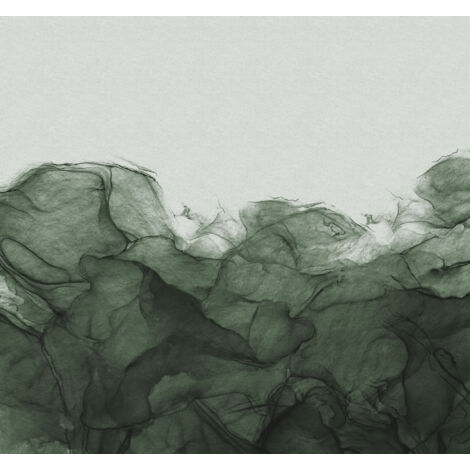 Papier peint panoramique minimaliste,modern Poussière Verte (1/5)