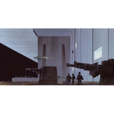 Papier peint panoramique moderne Star Wars Classique RMQ Hangar Étoile de la Mort (1/4)