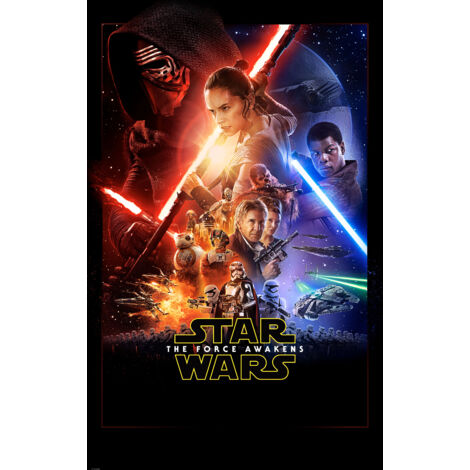 Poster géant intissé affiche Episode VII Le Réveil de la Force Star Wars 120x200cm (1/3)