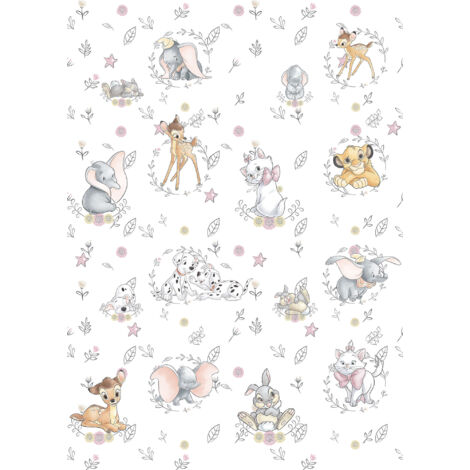 Papier peint panoramique enfant – Motif Meilleurs Amis – Dimensions H 280 x l 200 cm – Intissé facile à poser – Décoration chambre d'enfant – Komar