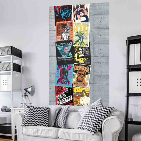 Poster géant intissé Bande Dessinée rétro Star Wars 120x200cm (1/3)