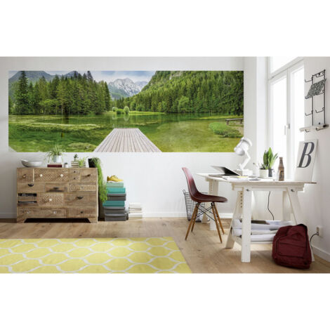 Komar Green Lake 368 x 127 cm, Papier peint panoramique 4-538, photomurale sur intissé (1/3)