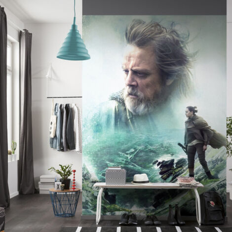 papier peint panoramique Star Wars - Les Derniers Jedi vert  - Disney (1/3)