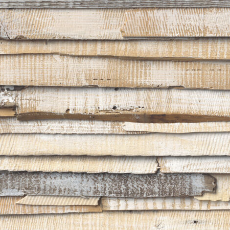 Komar Whitewashed Wood 368 x 254 cm, Papier peint panoramique 8-920, photomurale sur intissé (1/4)