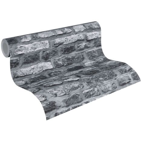 A.S. Creations – Papier peint trompe l'oeil brique – Intissé moderne pour salon et cuisine – Style industriel – Résistant à l'humidité (1/5)