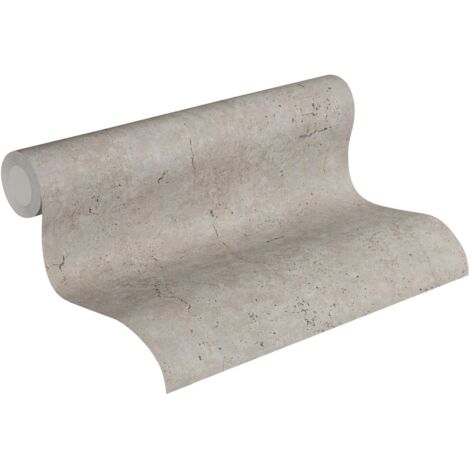 Papier peint effet béton beige pour salon, salle à manger et cuisine 369111