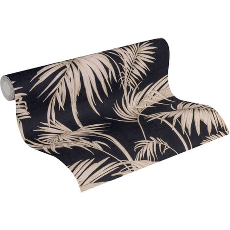 Papier peint jungle Papier peint tropical Papier peint exotique Rose Anthracite 369191