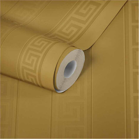 Papier peint intissé or Tapisserie designer italien rayures Papiers peints modernes à motifs pour chambre adulte & salon (1/5)
