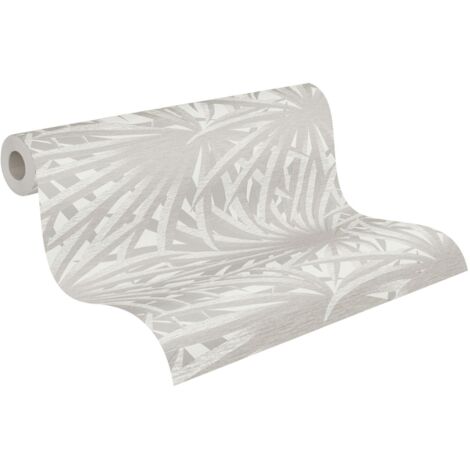 Homemaison – Papier peint vinyle intissé 53cm x 10,05m – Motif jungle gris et bronze – Lessivable et brossable – Dépose strippable - SP15495
