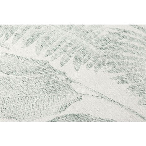 Papier peint tropical blanc & vert moderne Tapisserie à motif feuille verte pour  salle de bain Papier peint motif palmier style vintage