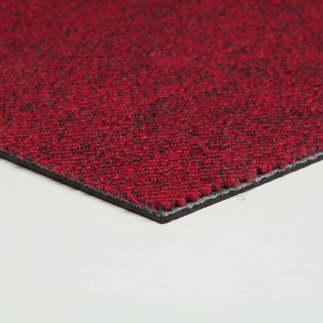 Dalle moquette bouclée rouge pour chambre 50x50 cm Dalle moquette modulaire pour salon Moquette autoplombante en dalles sans colle