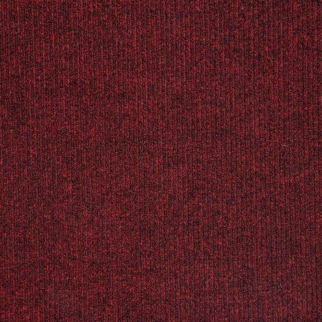 Moquette en dalles modulaires autoplombantes Dalles moquette professionnelles rouges sans colle Dalle moquette bureau en velours côtelé