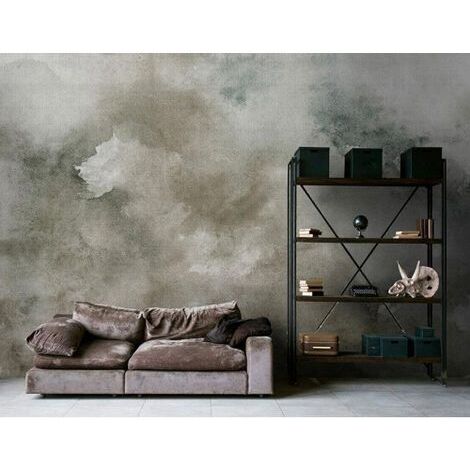 Papier peint panoramique gris motif nuage Tapisserie panoramique originale pour salon Papier peint panoramique abstrait pour chambre (1/3)