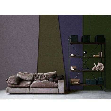 Papier peint panoramique design vert & bleu Tapisserie panoramique cuisine & salon Papier peint panoramique foncé rayures asymétriques (1/3)