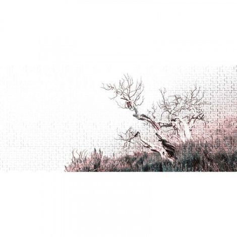 Papier peint panoramique arbre intissé pour salon Tapisserie panoramique paysage imitation puzzle Papiers peints panoramique pour chambre (1/3)