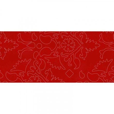 Papier peint panoramique géométrique fleuri rouge Tapisserie panoramique cuisine rouge Papier peint panoramique motif floral pour chambre (1/3)