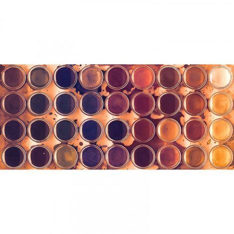 Papier peint panoramique moderne pot de peinture Tapisserie panoramique rétro orange & violet Papier peint panoramique design pour salon (1/3)