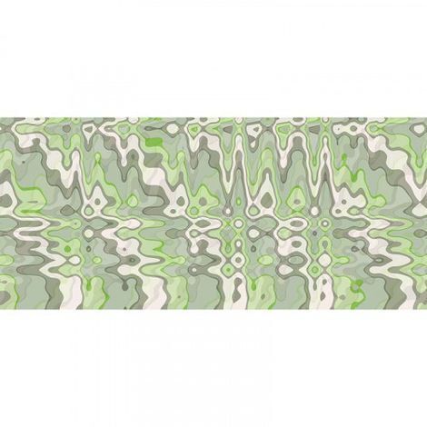 Papier peint panoramique abstrait vert, gris & blanc Tapisserie panoramique chambre verte & grise originale Papier peint panoramique design (1/3)