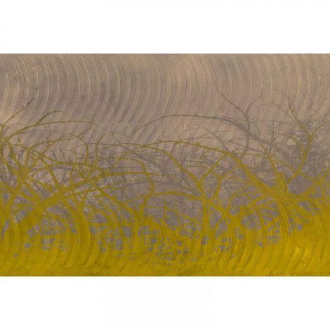 Papier peint panoramique original gris & jaune Tapisserie panoramique dorée & grise avec relief pour salon Papier peint panoramique pour cage d'escalier (1/3)