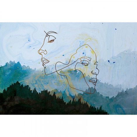 Papier peint panoramique idéal pour chambre Tapisserie panoramique paysage montagne Papier peint panoramique visage féminin original (1/3)