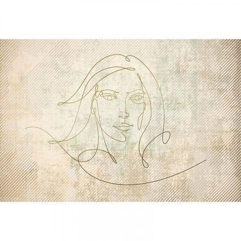 Papier peint panoramique design pour chambre Tapisserie panoramique visage féminin Papier peint panoramique original pour bureau (1/3)