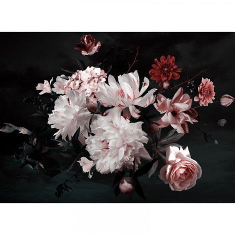 Papier peint panoramique floral original Tapisserie panoramique idéale pour chambre Papier peint panoramique design motif floral (1/4)
