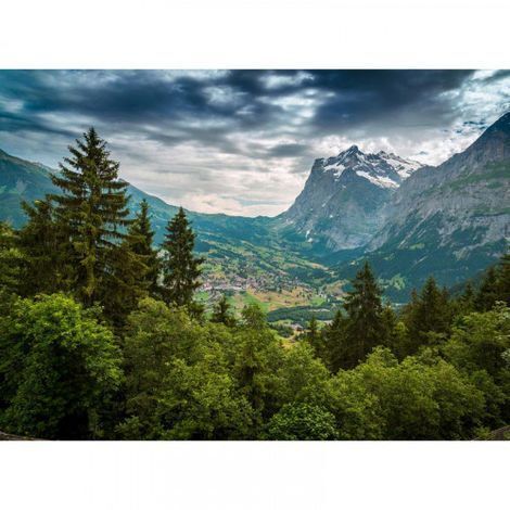Papier peint panoramique original paysage montagne Tapisserie panoramique montagne pour salon Papier peint panoramique nature pour bureau