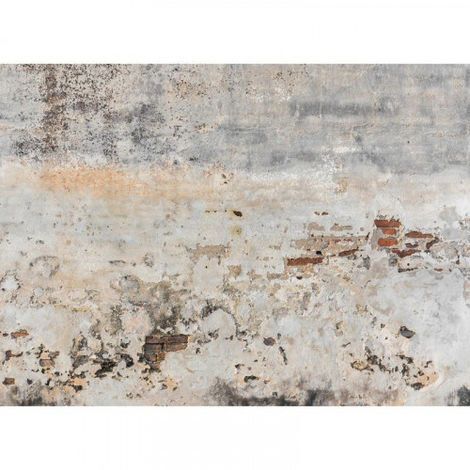 A.S. Creations – Papier peint panoramique industriel gris et beige – Tapisserie moderne pour escaliers – Aspect béton – Résistant à la lumière et facile à nettoyer