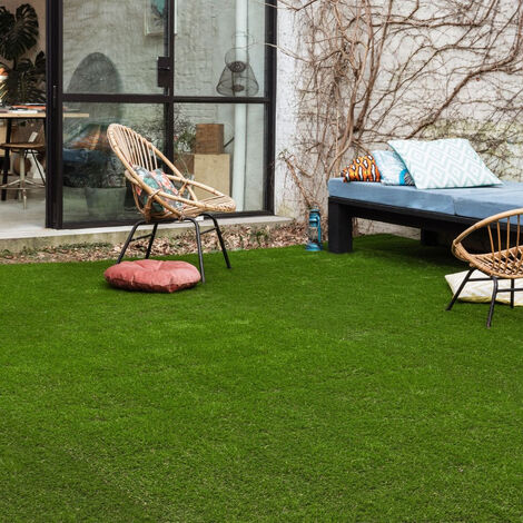 Terrasse fausse pelouse 42 mm, Pelouse synthétique sur mesure, Rouleau  herbe synthétique