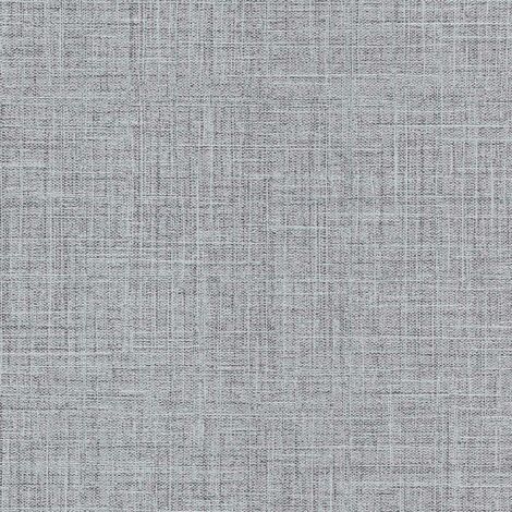 Papier peint uni gris effet textile | Tapisserie unie grise jute chambre adulte & salon | Papier peint intissé couloir & bureau