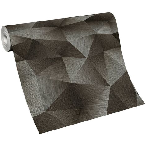 Papier peint imitation bois moderne gris foncé Tapisserie bois chambre adulte & salon Papier peint intissé salle de bain & couloir (1/5)