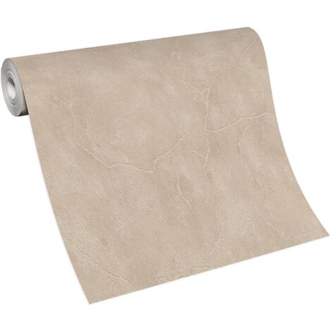 Papier peint style industriel imitation béton Tapisserie moderne effet ciment marron pour chambre Papier peint intissé uni marron (1/5)