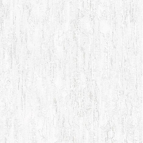 BRICOFLOR Papier Peint imitation béton Papier Peint effet béton blanc et gris clair Tapisserie intissée pour bureau, chambre & plus (1/5)