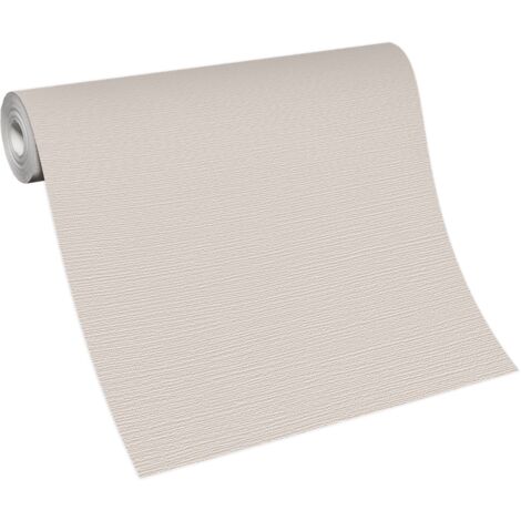 BRICOFLOR Papier Peint uni couleur crème Tapisserie intissée crème pour salon Papier Peint design pour cuisine, chambre & plus (1/4)