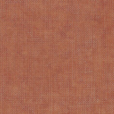 Papier peint intissé Terracotta Papier peint intissé géométrique moderne à effet métallique en rouge marron