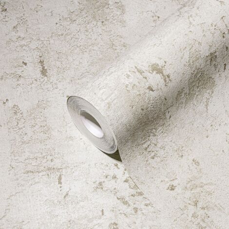 Papier peint aspect béton beige idéal pour les cuisines industrielles et les salons Papier peint intissé moderne à motif béton