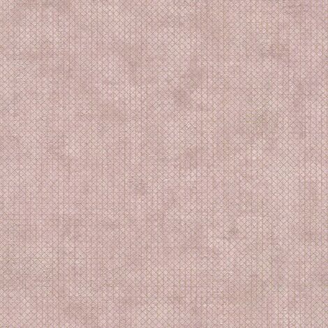 Papier peint intissé vieux rose à motif métallique avec motif diamant géométrique idéal pour les chambres et les salons