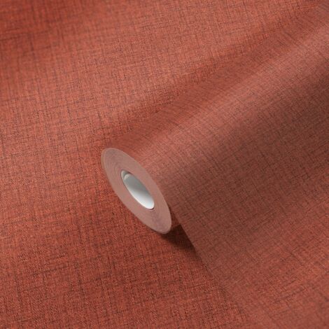 Papier peint intissé uni rouge Tapisserie tendance effet textile Papier peint aspect gaufrage style minimaliste idéal pour salon