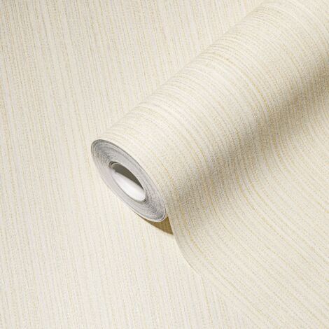 Papier peint intissé aux lignes dorées, simple et élégant, idéal pour les salles de bains et les chambres