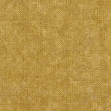 Papier peint métallisé jaune moutarde pour le salon et la chambre Papier peint intissé ethnique à motif quadrillé jaune ocre